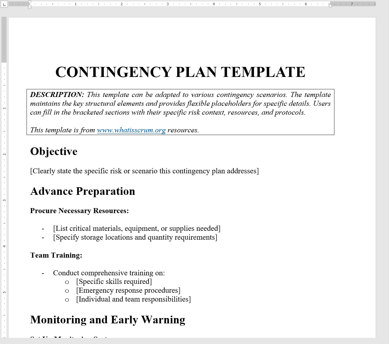 Risk Management Templates Demo