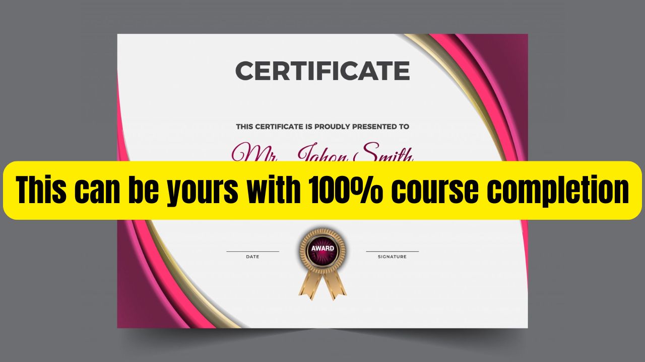 Certificate of Achievement for Course Completion