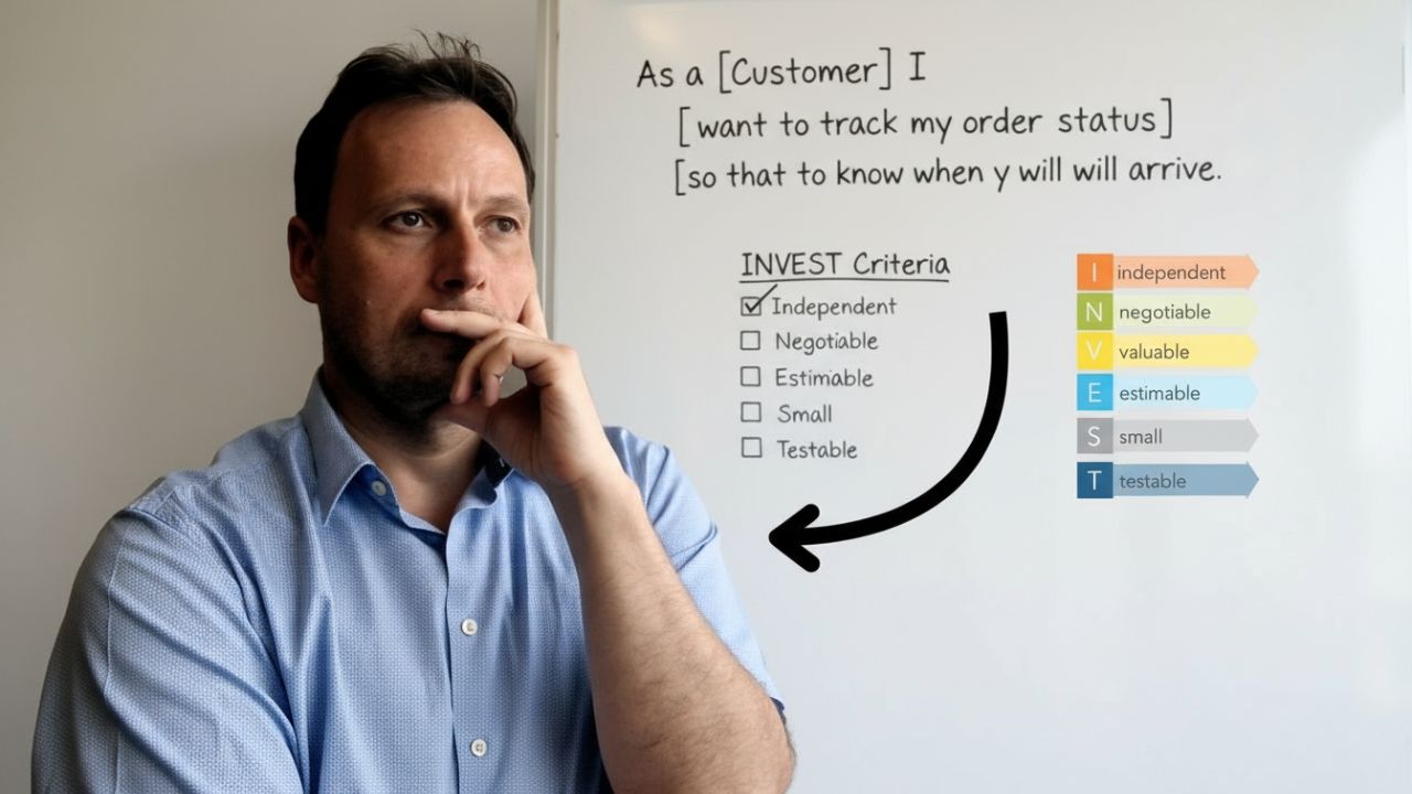 Agile team collaborating on user stories