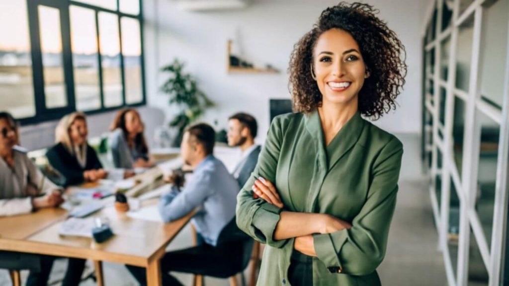 Image suggesting woman in business doing strategies for staying alive in a competitive market