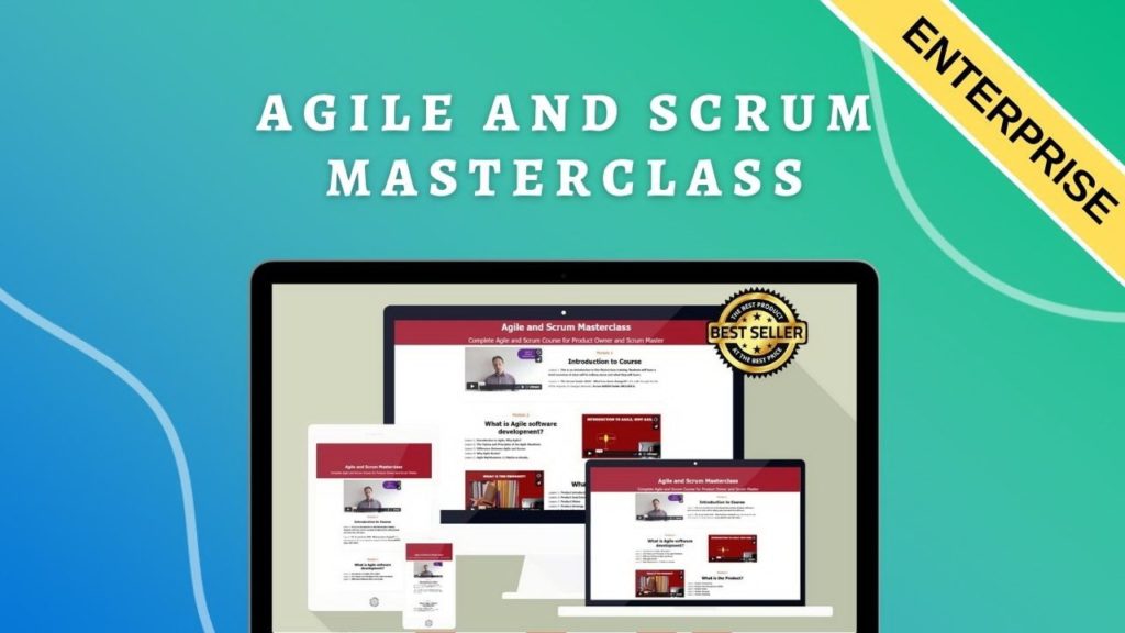 Cover photo showcasing Agile and Scrum Masterclass for Business, fostering growth and success