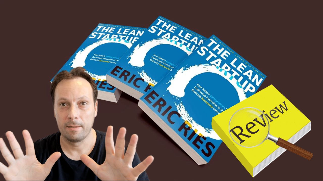 Image representing a book cover with the title 'The Lean Startup' by Eric Ries