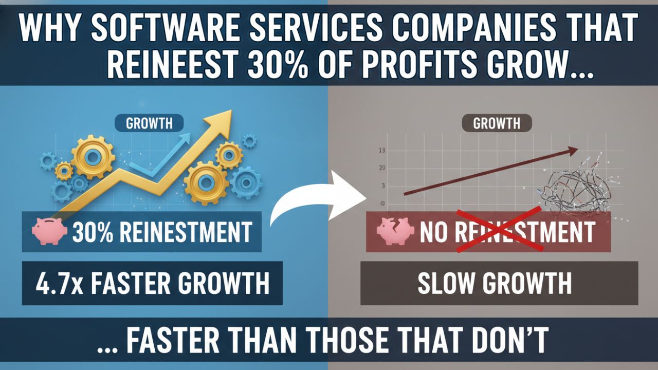 Why Software Services Companies That Reinvest 30% of Profits Grow 4.7x Faster Than Those That Don't